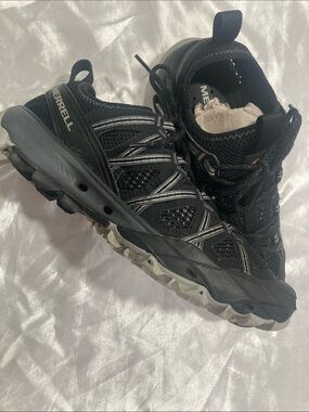 Merrell Black Athletic Trail Shoes with Gray Accents